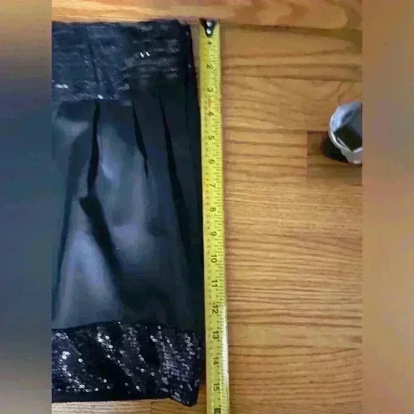 Sans Souci women’s mini short black sequin skirt size M - Picture 7 of 12